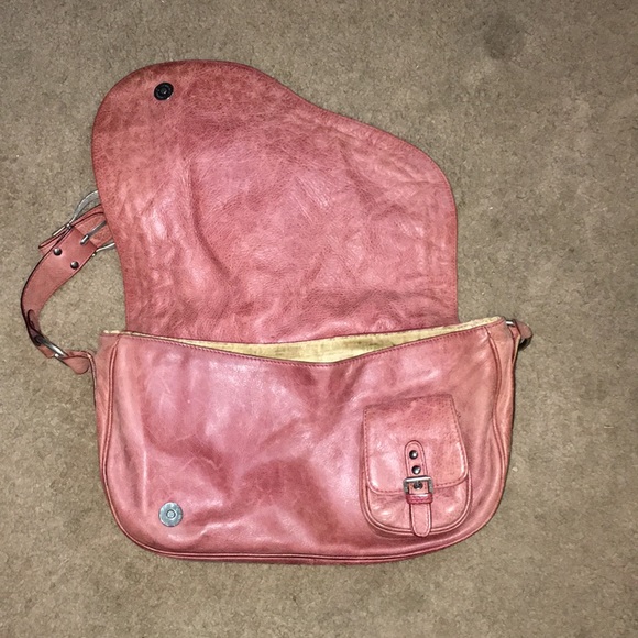Christian Dior maroon/pink leather saddle gaucho purse - Picture 7 of 10